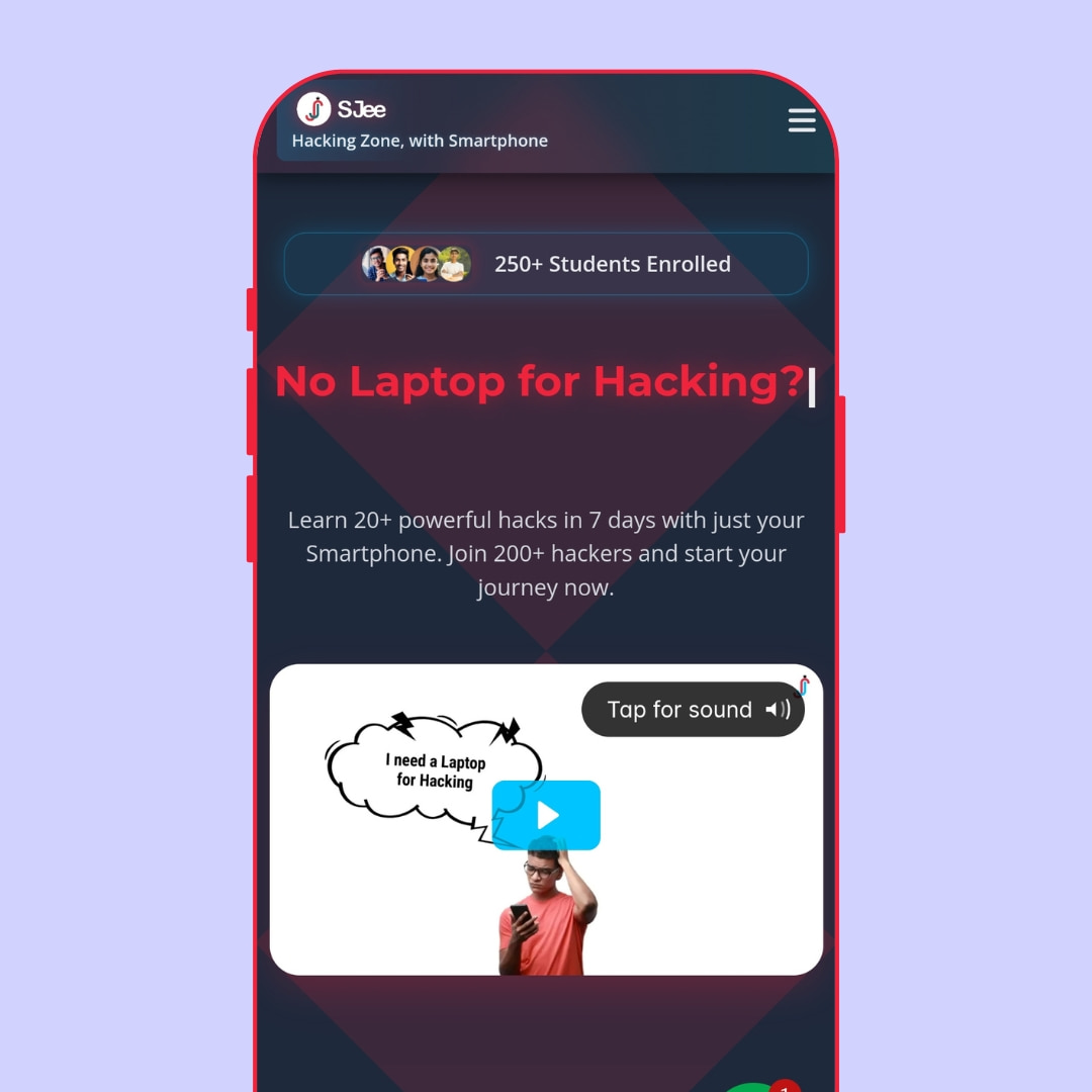 Landing Page Screenshot